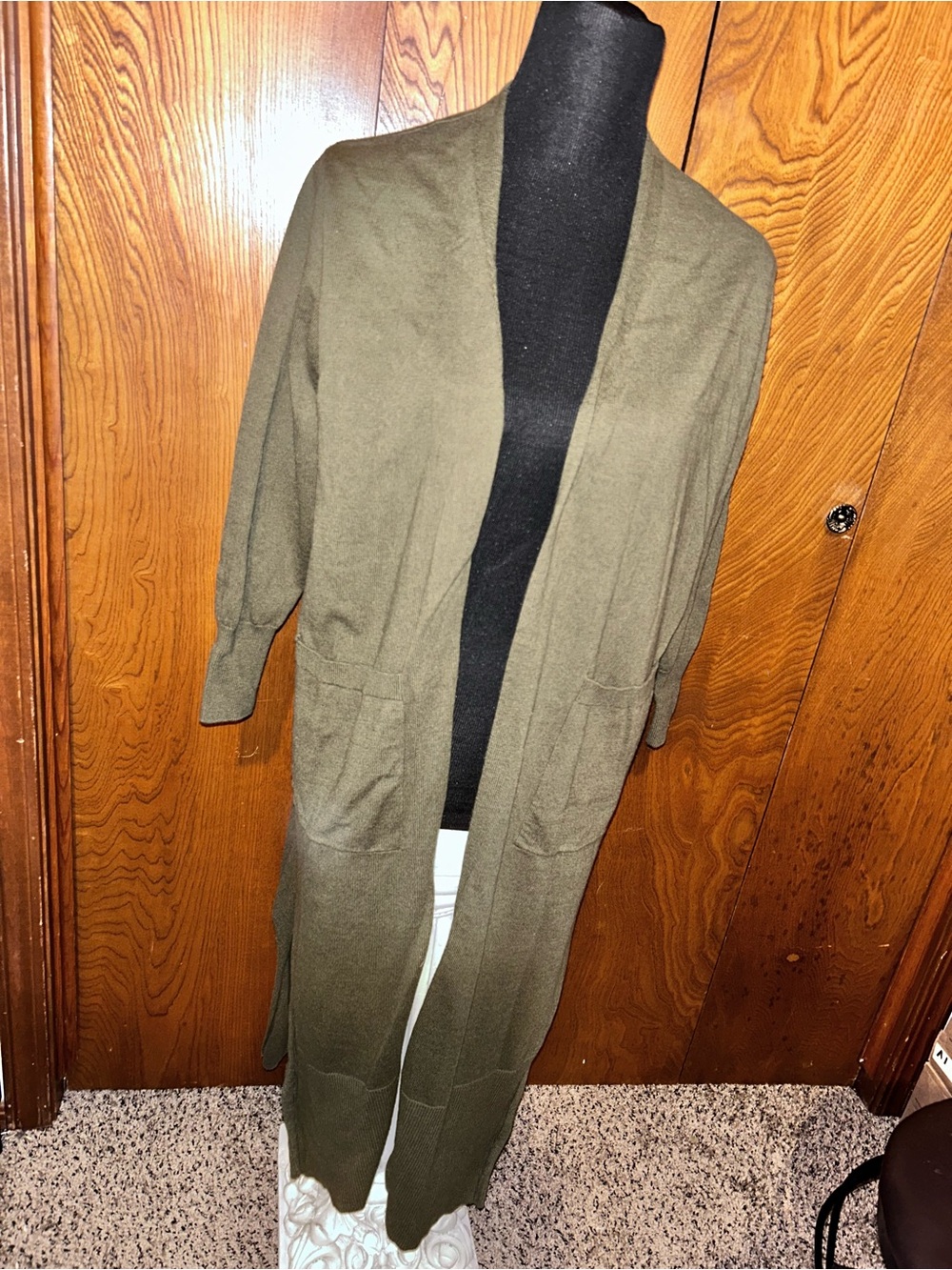 Madewell Brodale Duster Cardigan Sweater In Kale Cotton/Alpaca/Wool XXS 23” PTP